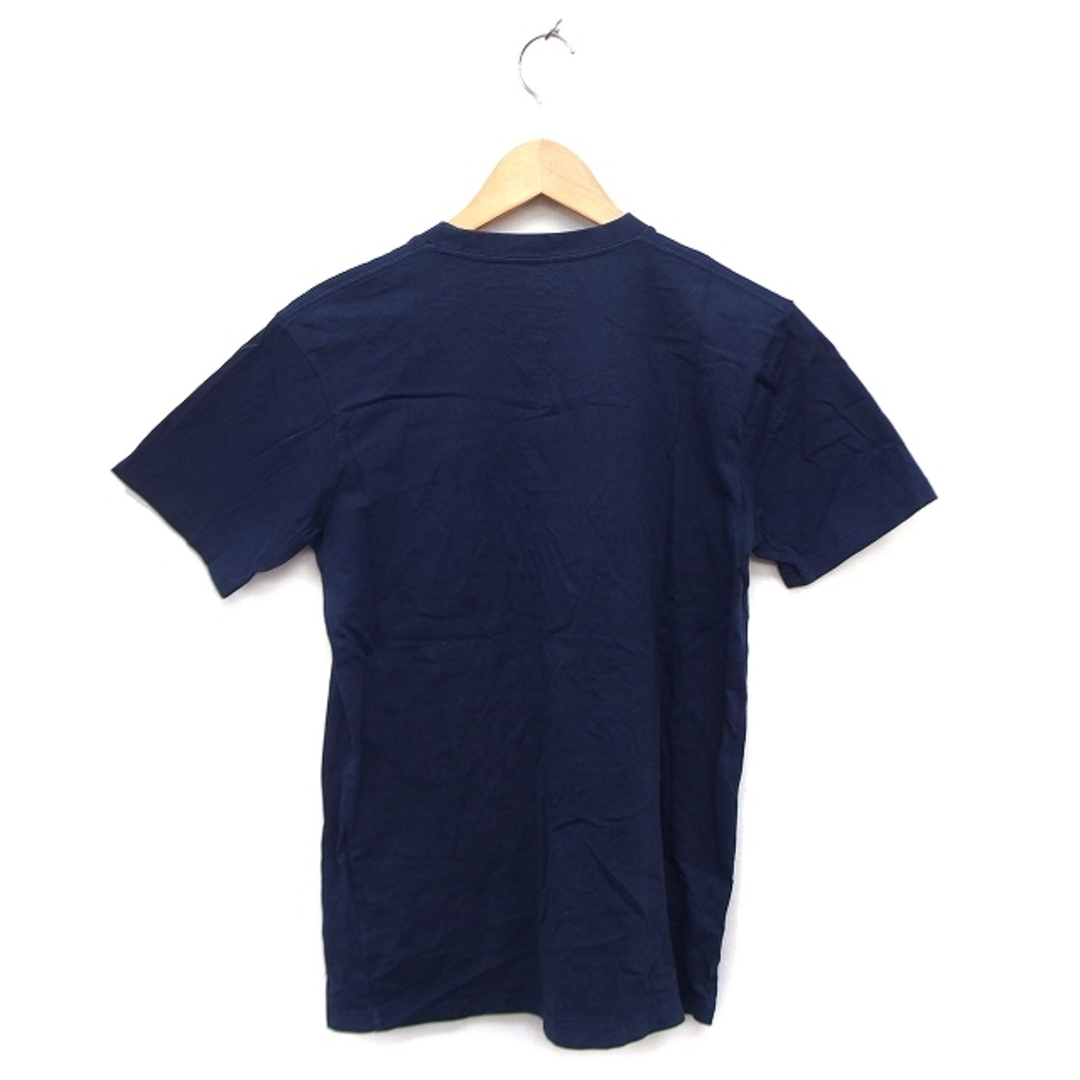 BLUE BLUE(ブルーブルー)のブルーブルー カットソー Tシャツ クルーネック リブ ロゴ コットン 半袖 M レディースのトップス(Tシャツ(半袖/袖なし))の商品写真