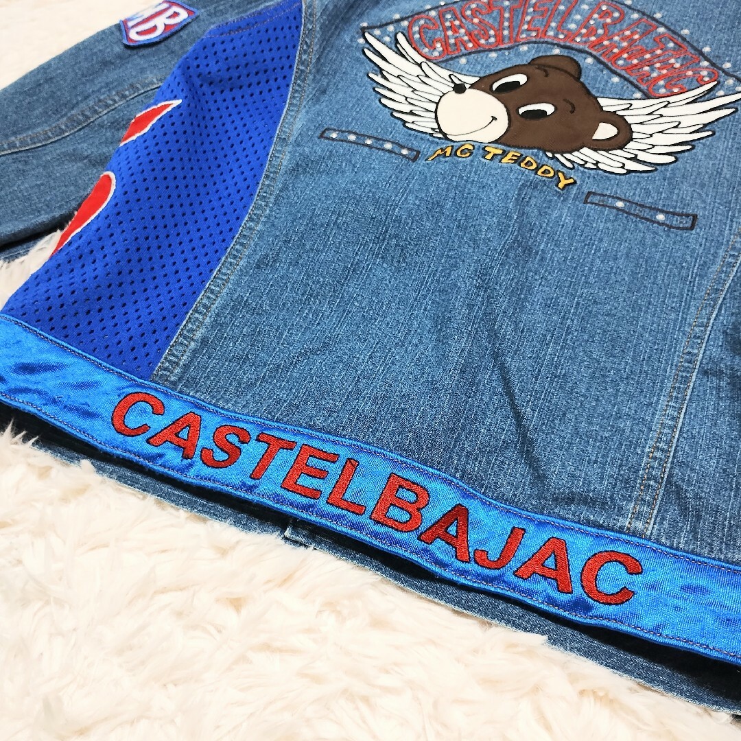 CASTELBAJAC(カステルバジャック)の大人気　カステルバジャック　デニムジャケット　ワッペン　刺繍　ドッキング　130 キッズ/ベビー/マタニティのキッズ服男の子用(90cm~)(ジャケット/上着)の商品写真