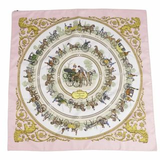 エルメス(HERMES)のエルメス HERMES スカーフ カレ90 LA PROMENADE DE LONGCHAMPS ロンシャンへの散歩 シルク レディース マルチカラー(バンダナ/スカーフ)