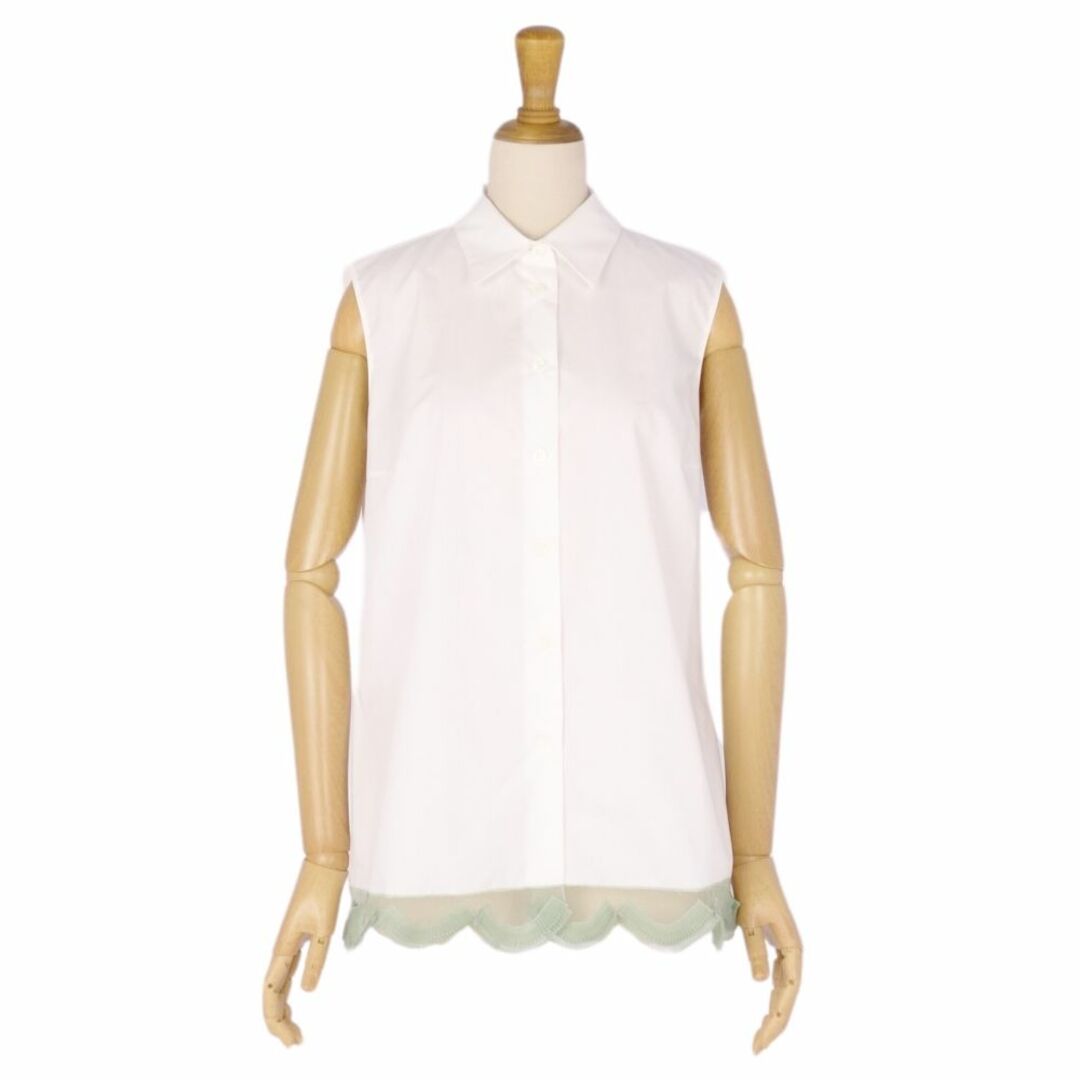 PRADA - プラダ PRADA シャツ ブラウス ノースリーブ コットン PRADA - プラダ PRADA シャツ ブラウス ノースリーブ コットン