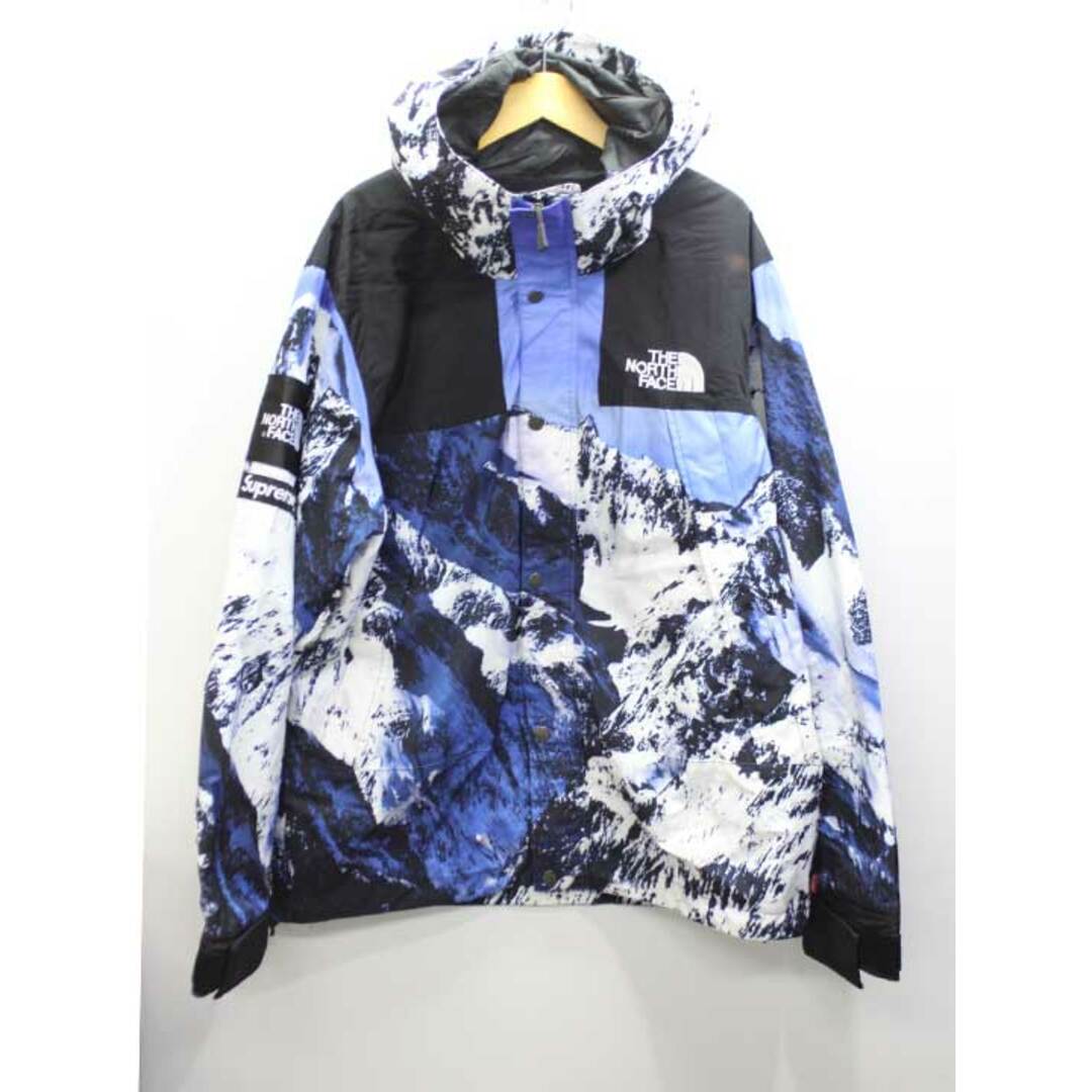 ▲THE NORTH FACE×Supreme/ザノースフェイス×シュプリーム▲Mountain Parka/雪山パーカー/NF0A3CAF/アウター/アウトドア ブルー×ブラック/青×黒系 メンズ M 秋冬 300132メンズ