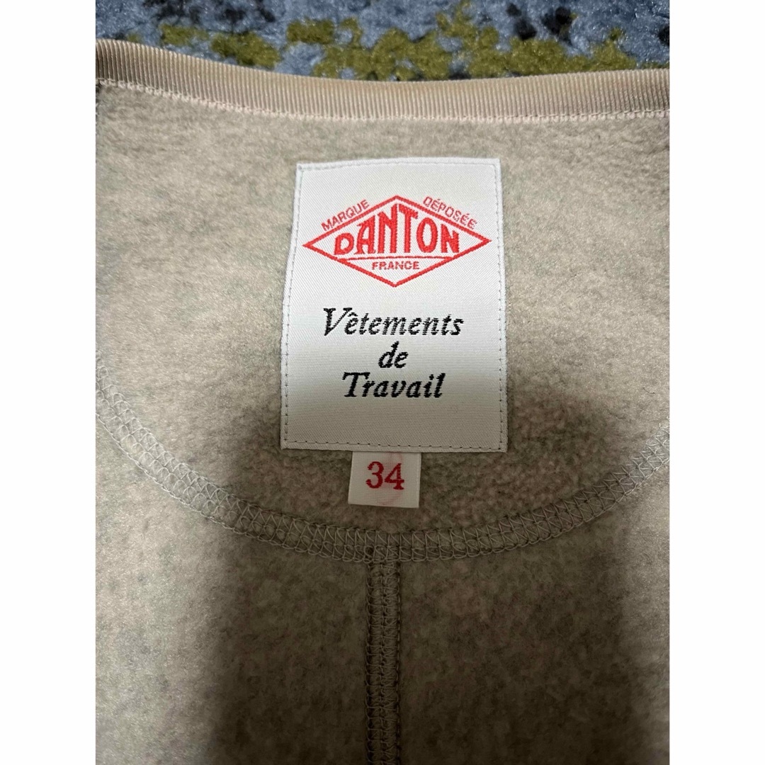 DANTON(ダントン)の美品　ダントン　DANTON ノーカラー　フリース　ロングジャケット　34 S レディースのジャケット/アウター(ノーカラージャケット)の商品写真