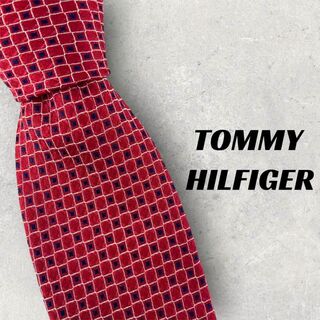 トミーヒルフィガー(TOMMY HILFIGER)の【美品】TOMMY HILFIGER ネクタイ　レッド×ネイビー(ネクタイ)
