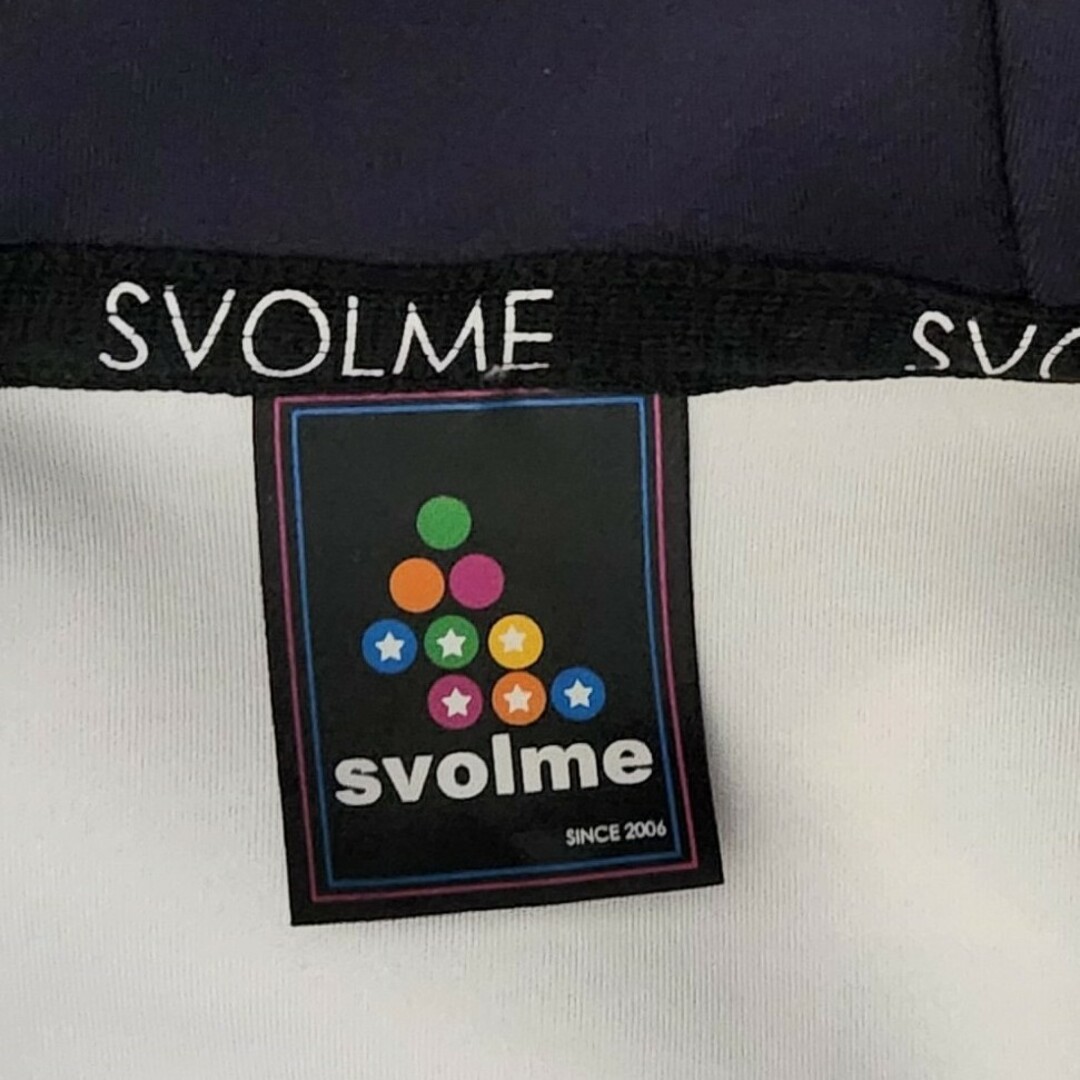 Svolme(スボルメ)のスボルメ ライトウォーム 星柄ロゴ パーカー M ネイビー×ホワイト 美品 スポーツ/アウトドアのサッカー/フットサル(ウェア)の商品写真