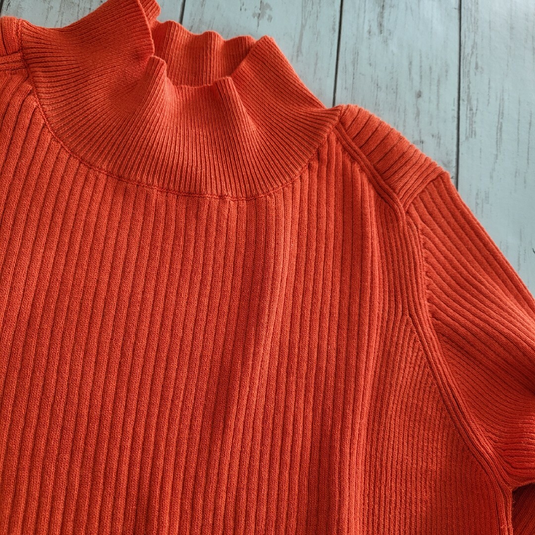 美品【フェンネル】ハイネックセーター　オレンジ　ニット レディースのトップス(ニット/セーター)の商品写真