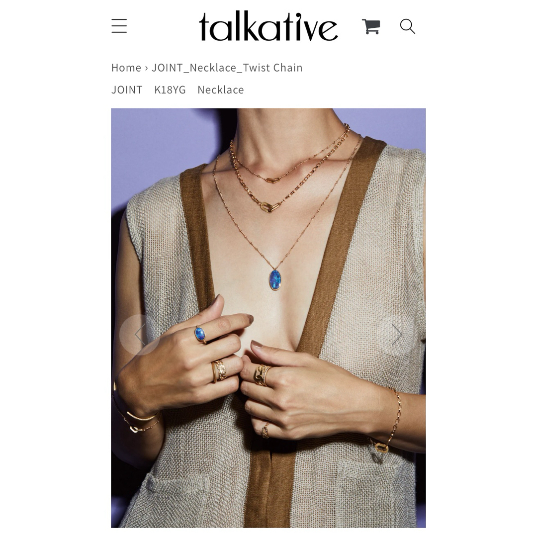 H.P.FRANCE(アッシュペーフランス)のトーカティブtalkative  ジョイントnecklace 美品 レディースのアクセサリー(ネックレス)の商品写真