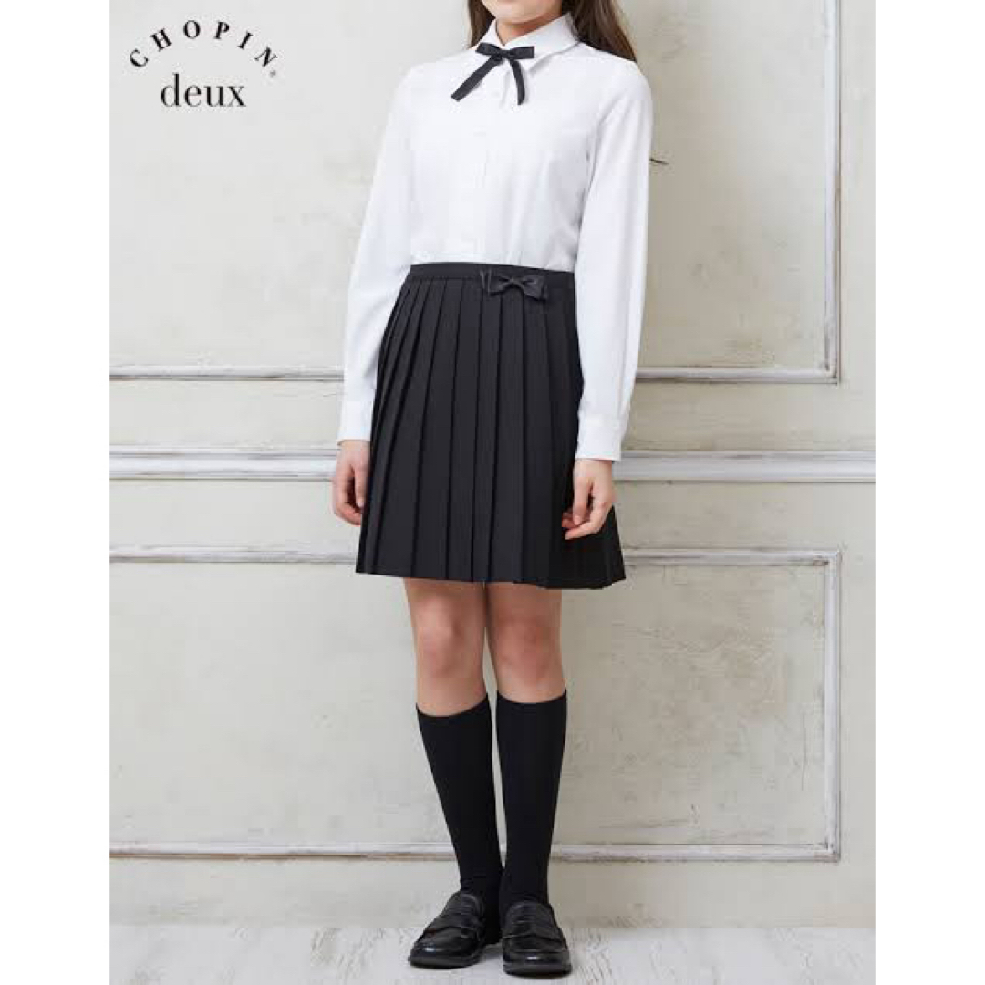 美品】CHOPIN deux プリーツスカート130 ネイビー - キッズ服女の子用