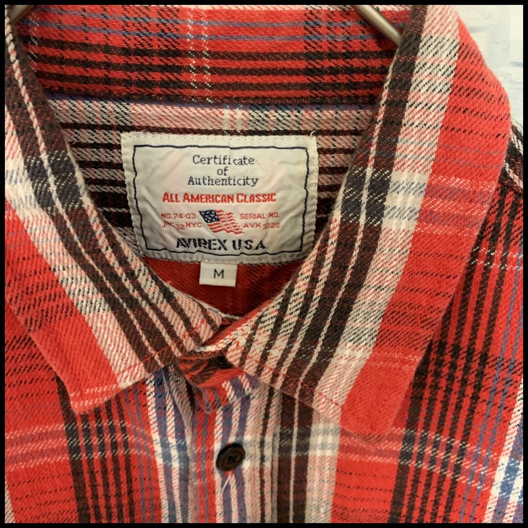AVIREX(アヴィレックス)のAVIREX/アヴィレックス】　アメカジ　古着シャツ　美品　定番　ネルシャツ メンズのトップス(シャツ)の商品写真