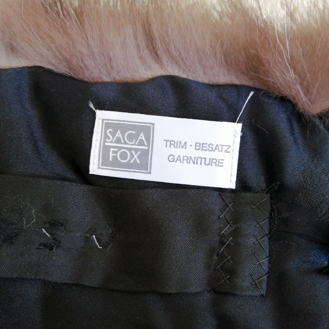 美品【SAGA FOX】サガフォックス ショール　ティペット　シルバータグ