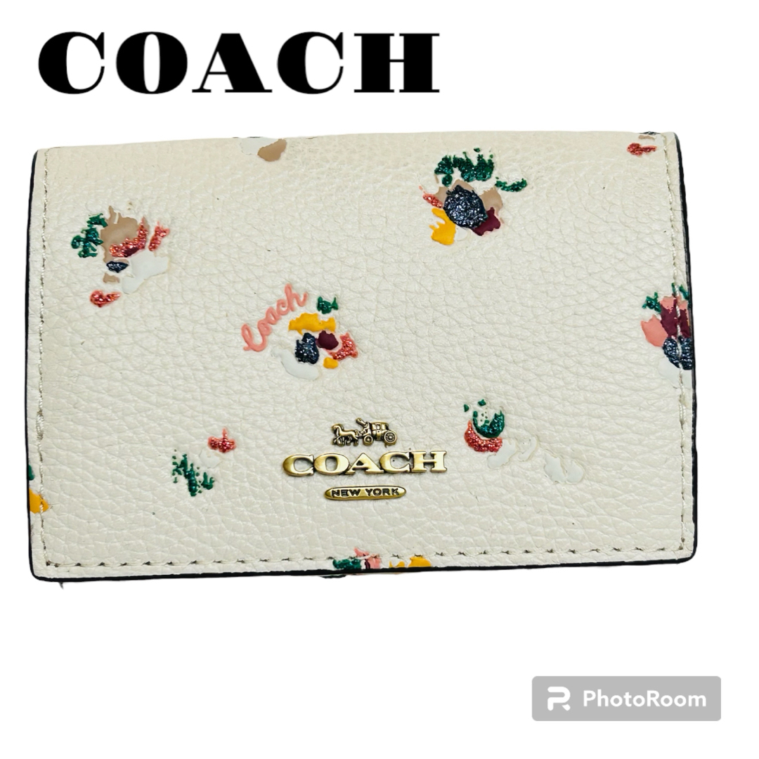 COACH(コーチ)の【美品】【日本限定】コーチCOACH オリガミウォレット プリント三つ折り財布 レディースのファッション小物(財布)の商品写真