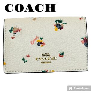 コーチ(COACH)の【美品】【日本限定】コーチCOACH オリガミウォレット プリント三つ折り財布(財布)