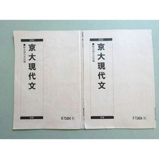 駿台 京大現代文 通年セット 2022 前/後期 計2冊 004s0B(語学/参考書)