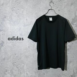 アディダス(adidas)のブラック✿ adidas アディダス Tシャツ 半袖 トップス ルームウェア L(Tシャツ/カットソー(半袖/袖なし))