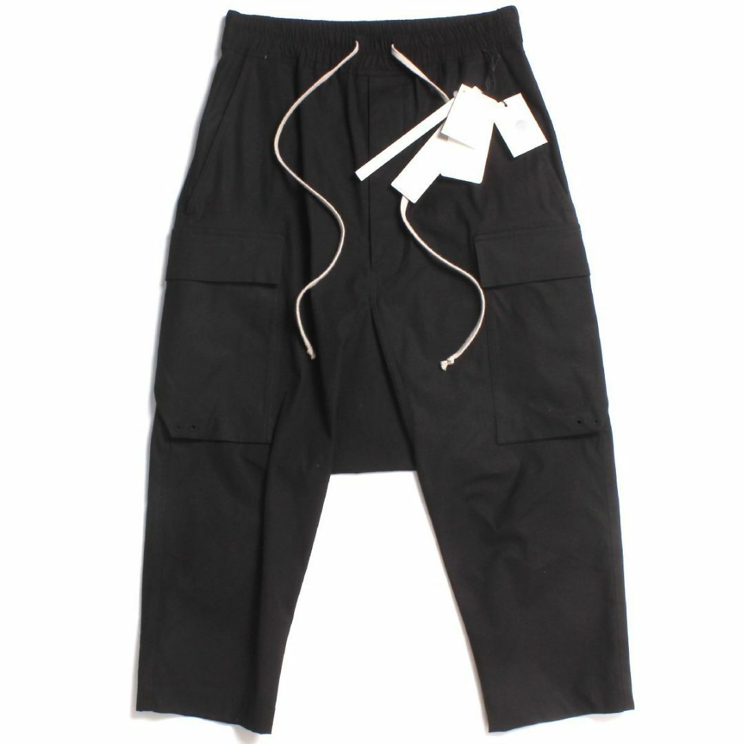 リックオウエンス CARGO CROPPED PANTS カーゴクロップドパンツ綿100%色black