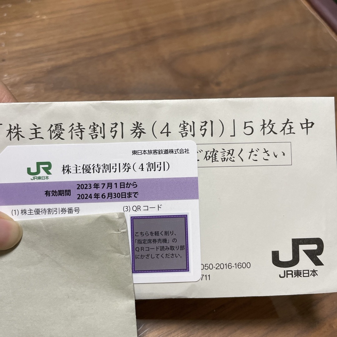 JR(ジェイアール)のJR東日本株主優待券　6枚 チケットの優待券/割引券(その他)の商品写真