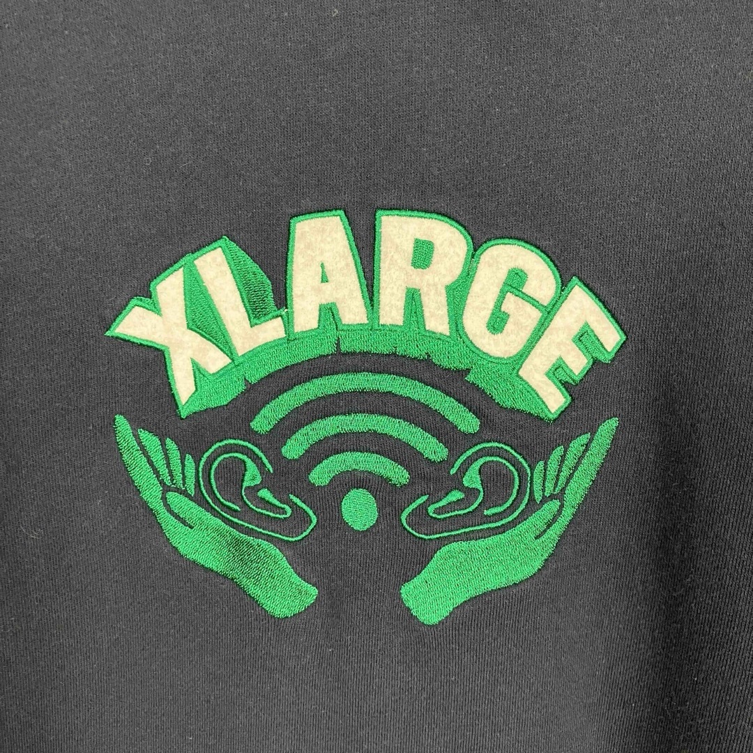 XLARGE(エクストララージ)のエクストララージ 袖ライン 切替 刺繍 アーチロゴ プルオーバーパーカー メンズのトップス(パーカー)の商品写真