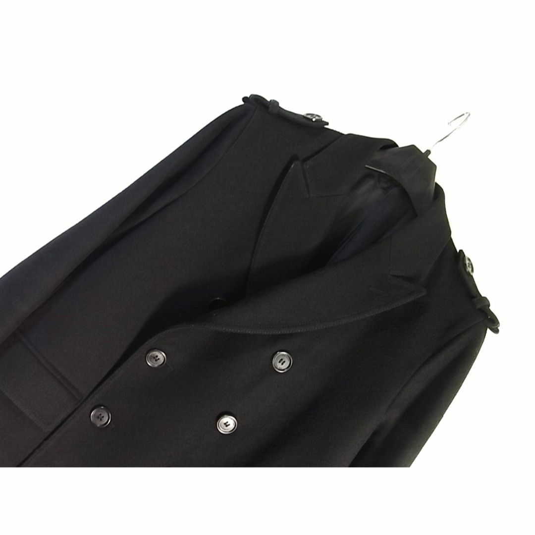 DIOR HOMME(ディオールオム)のsize44☆美品☆ディオールオム メルトンウール製Pコート ブラック メンズのジャケット/アウター(ピーコート)の商品写真
