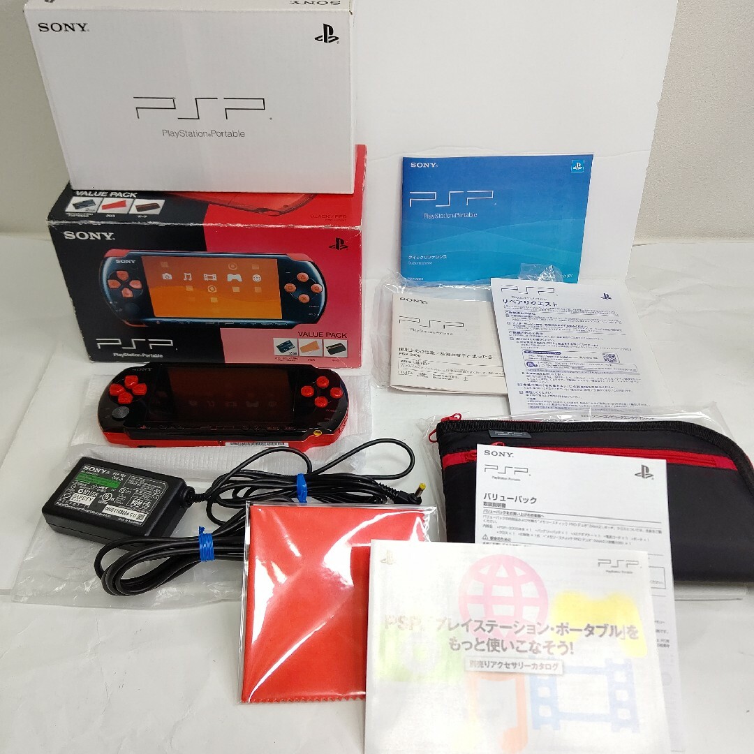 SONY PSP3000 レッドブラック　美品　バリューパック　ソニー　ゲーム機