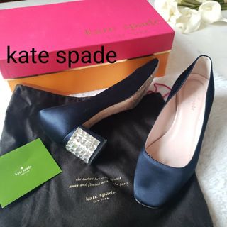 ケイトスペード チャンキーヒール狐柄パンプスKATE SPADE ハイヒール