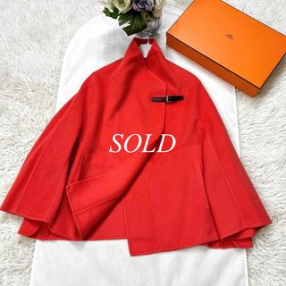 ★HERMES★美品★カシミヤ100★羊革★ダブルフェイスコート