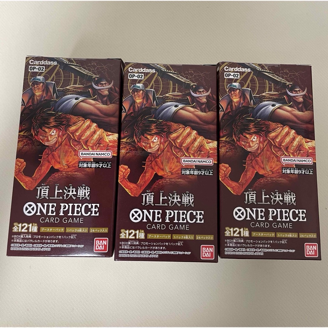 ONE PIECE - テープ付き 未開封 ワンピース 頂上決戦 3box 新品 エース