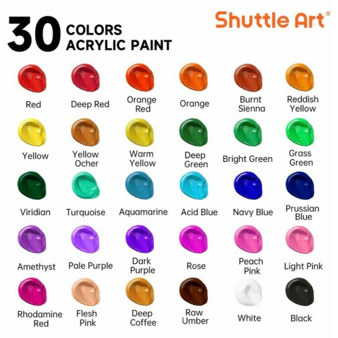 アクリル 絵の具 30色 54点 セット 木製イーゼル 筆 パレット アクリル 絵の具 30色 54点 セット 木製イーゼル 筆 パレット