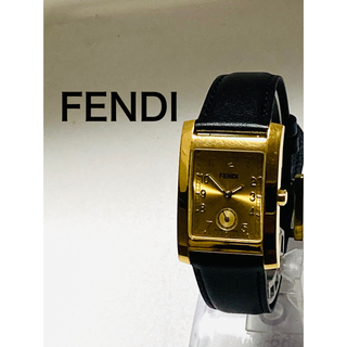 フェンディ(FENDI)のFENDI フェンディ　電池&ベルト新品　メンズ腕時計　ゴールドカラー(腕時計(アナログ))