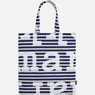 マリメッコ(marimekko)のマリメッコ Huopakeltano Tasaraita Logo トートバッグ(トートバッグ)