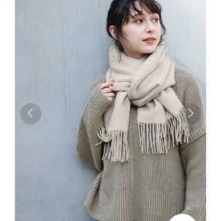 アパートバイローリーズ(apart by lowrys)の新品 apart by lowrys カシミヤウールストール ライトベージュ(マフラー/ショール)