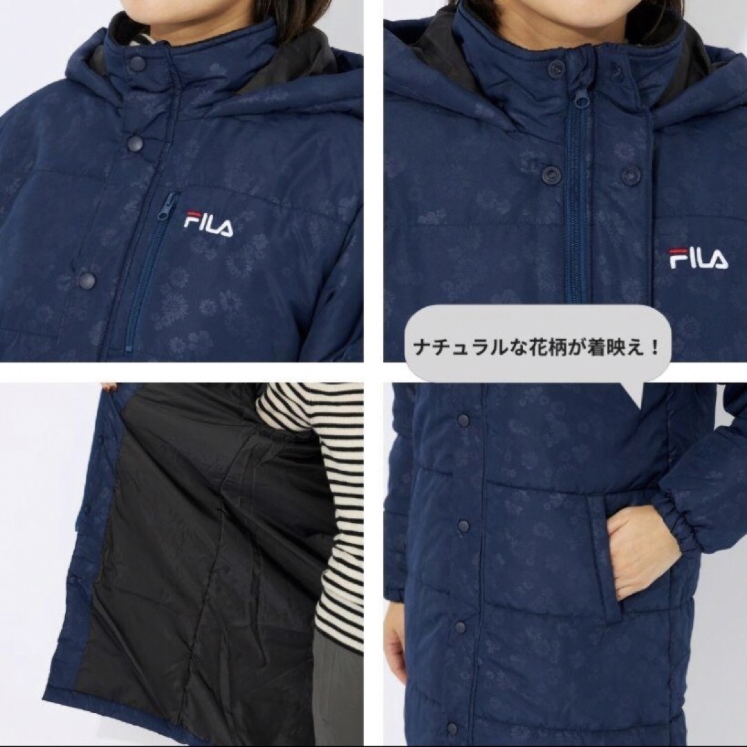 FILA(フィラ)の新品 FILA フィラ レディース ベンチコート M 黒 コート アウター レディースのジャケット/アウター(その他)の商品写真