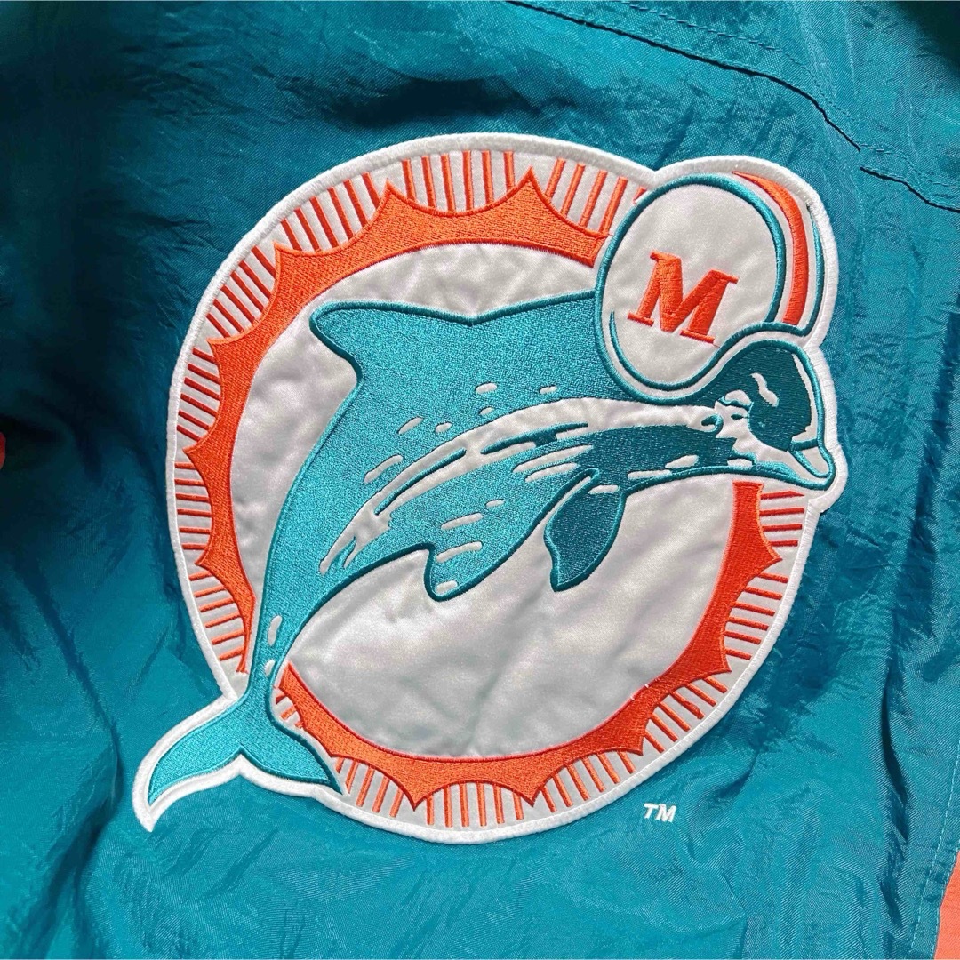 希少L☆STARTER×NFL マイアミドルフィンズ 刺繍 90s ハーフジップ 希少L☆STARTER×NFL マイアミドルフィンズ 刺繍 90s ハーフジップ
