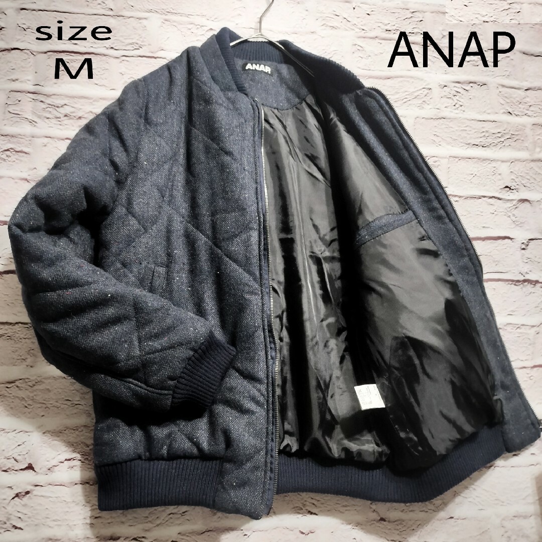 ANAP(アナップ)の【未使用品タグ付き】ANAP ネップ地 キルティング 中綿 ジャケット メンズのジャケット/アウター(ブルゾン)の商品写真