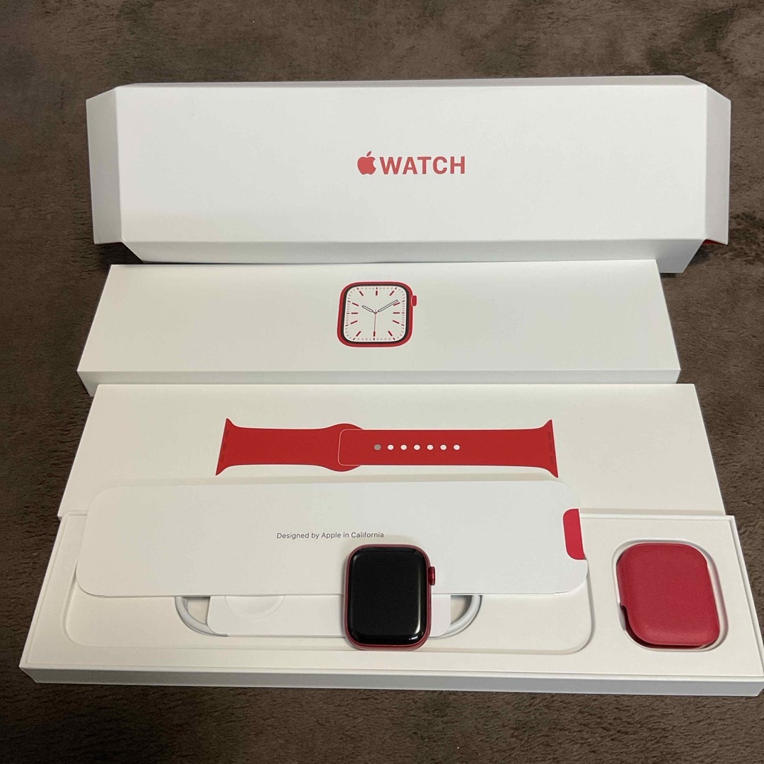 Apple Watch(アップルウォッチ)の値下 APPLE WATCH 7 41mm GPS MKN23J/A レッド スマホ/家電/カメラのスマートフォン/携帯電話(その他)の商品写真