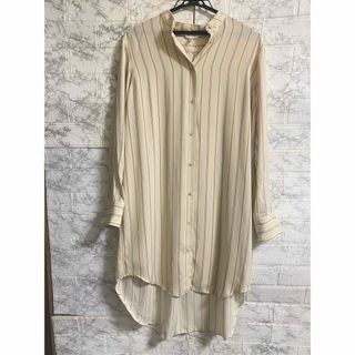 マウジー(moussy)のマウジー ロング シャツ ブラウス ストライプ moussy スタンド(シャツ/ブラウス(長袖/七分))