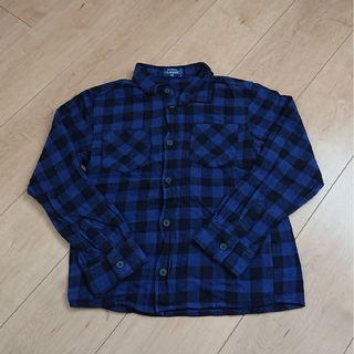 ニシマツヤ(西松屋)の西松屋 チェックシャツ 青 140 ②(Tシャツ/カットソー)