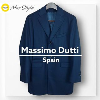 マッシモデュッティ(Massimo Dutti)の【マッシモデュッティ】チェスターコート ウール ネイビー XL シングル メンズ(チェスターコート)