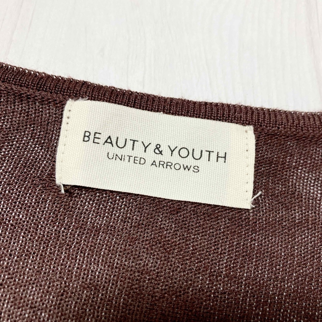 BEAUTY&YOUTH UNITED ARROWS(ビューティアンドユースユナイテッドアローズ)のBEAUTY&YOUTH ドルマンスリーブ ニットトップス 薄手 プルオーバー レディースのトップス(ニット/セーター)の商品写真