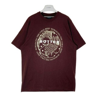 ★BOTTER ボッター プリント Tシャツ BOTTER21FW-1 ブラウン sizeL(Tシャツ/カットソー(半袖/袖なし))