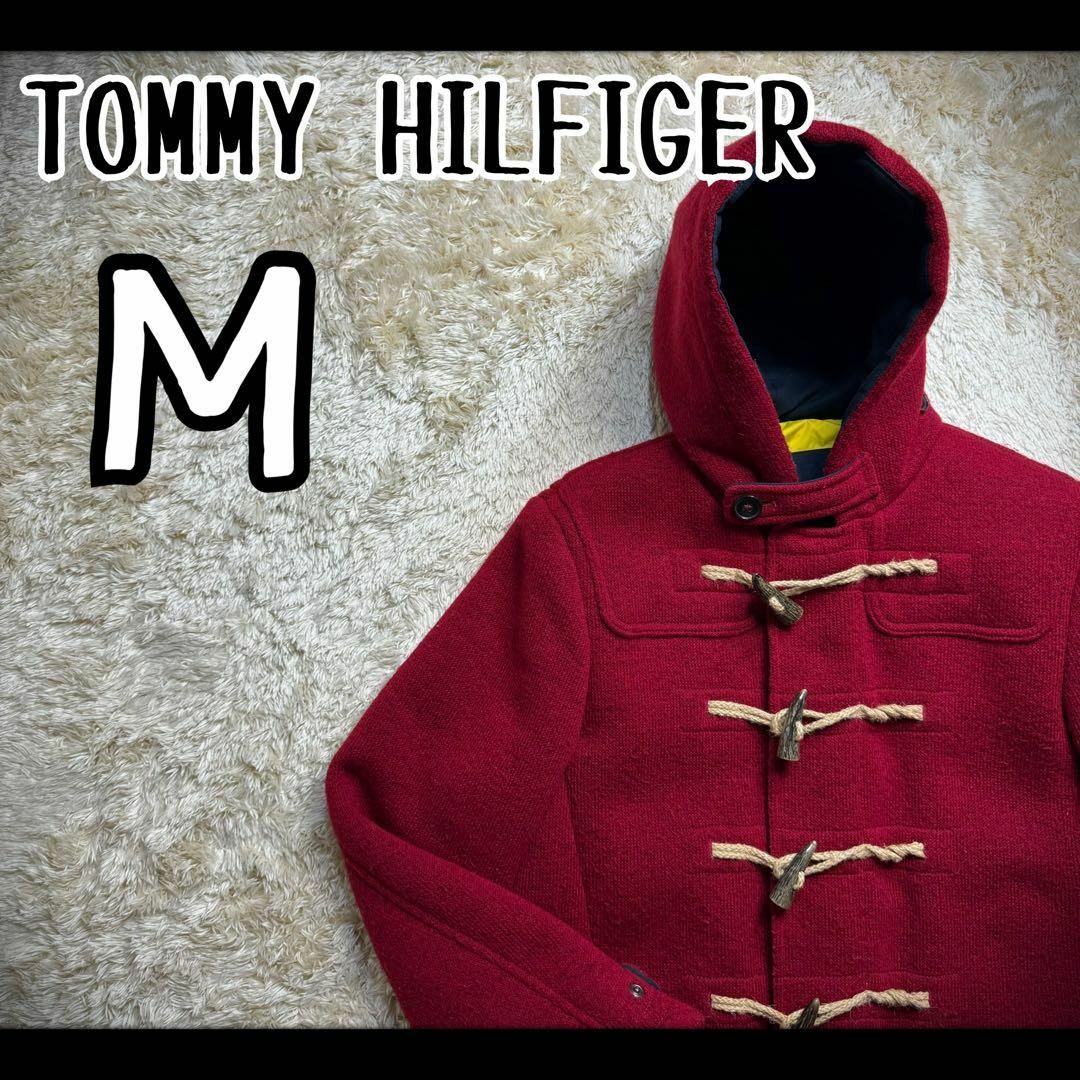 TOMMY HILFIGER(トミーヒルフィガー)の【超希少】　トミーヒルフィガー　ダッフルコート　バーガンディ　ウクライナ製 メンズのジャケット/アウター(ダッフルコート)の商品写真