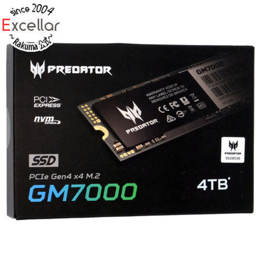 Acer　M.2 SSD Predator GM7000 GM7000-4TB新品未開封