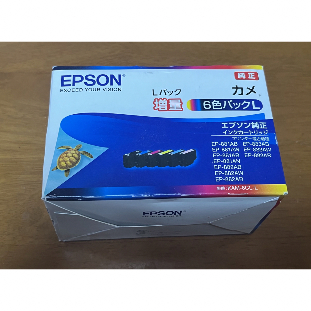 EPSON(エプソン)のエプソン インクカートリッジ KAM-6CL-L カメ EP-881Aシリーズ  インテリア/住まい/日用品のオフィス用品(その他)の商品写真