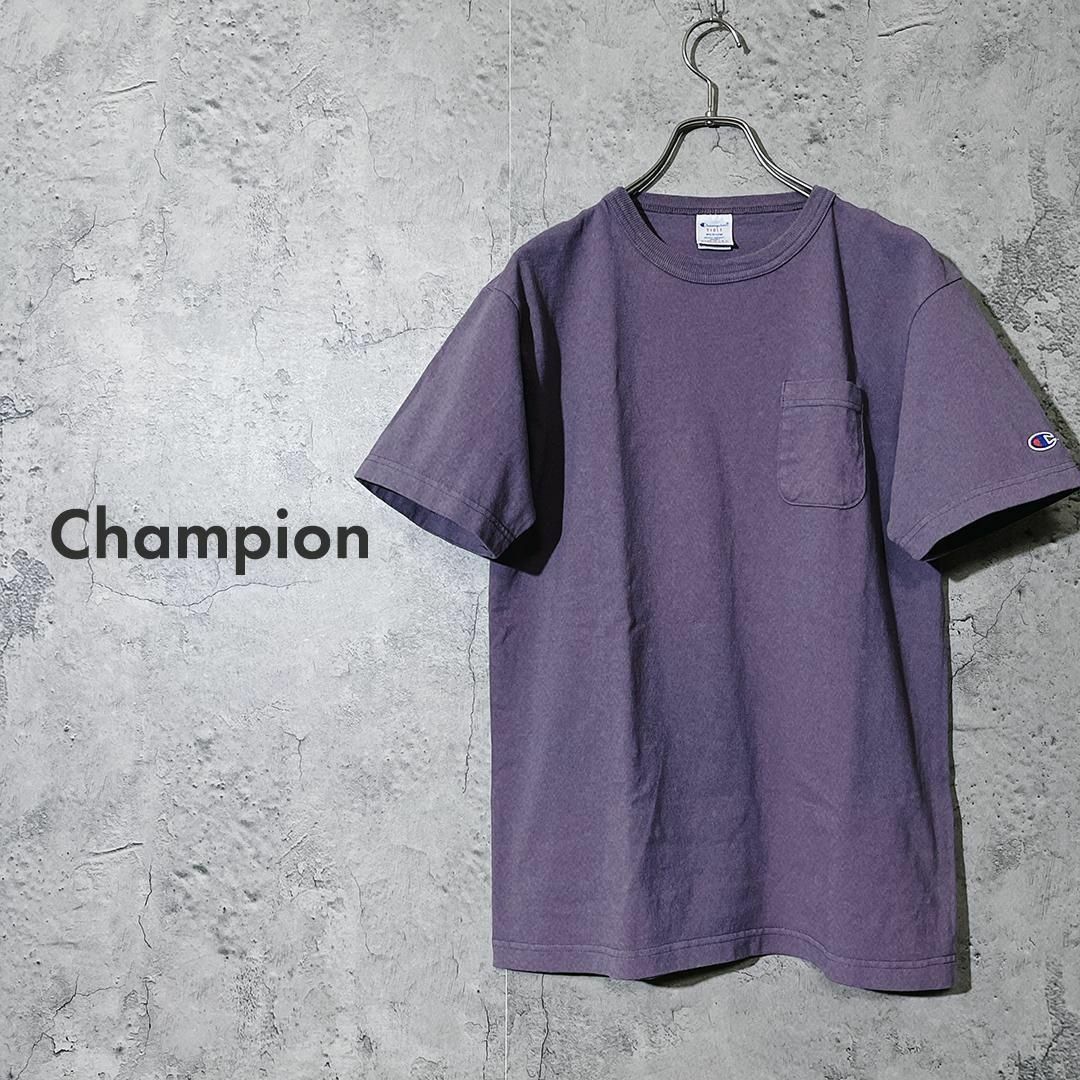 Champion(チャンピオン)の【パープル ❣】Champion チャンピオン Tシャツ 半袖 トップス M メンズのトップス(Tシャツ/カットソー(半袖/袖なし))の商品写真