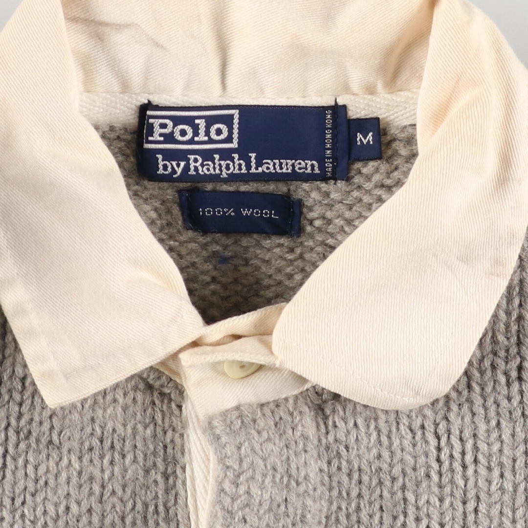 Ralph Lauren(ラルフローレン)の古着 ラルフローレン Ralph Lauren POLO by Ralph Lauren 襟付き ウールニットハーフボタンセーター メンズM ヴィンテージ /eaa398457 メンズのトップス(ニット/セーター)の商品写真