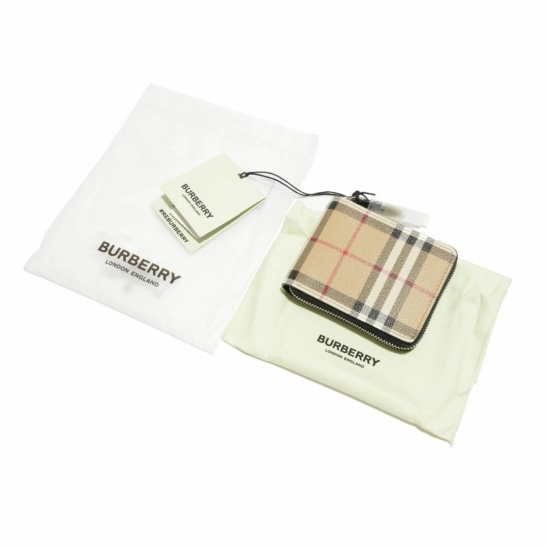 BURBERRY(バーバリー)の新品 BURBERRY チェック ラウンドジップウォレット 折り財布 メンズのファッション小物(折り財布)の商品写真