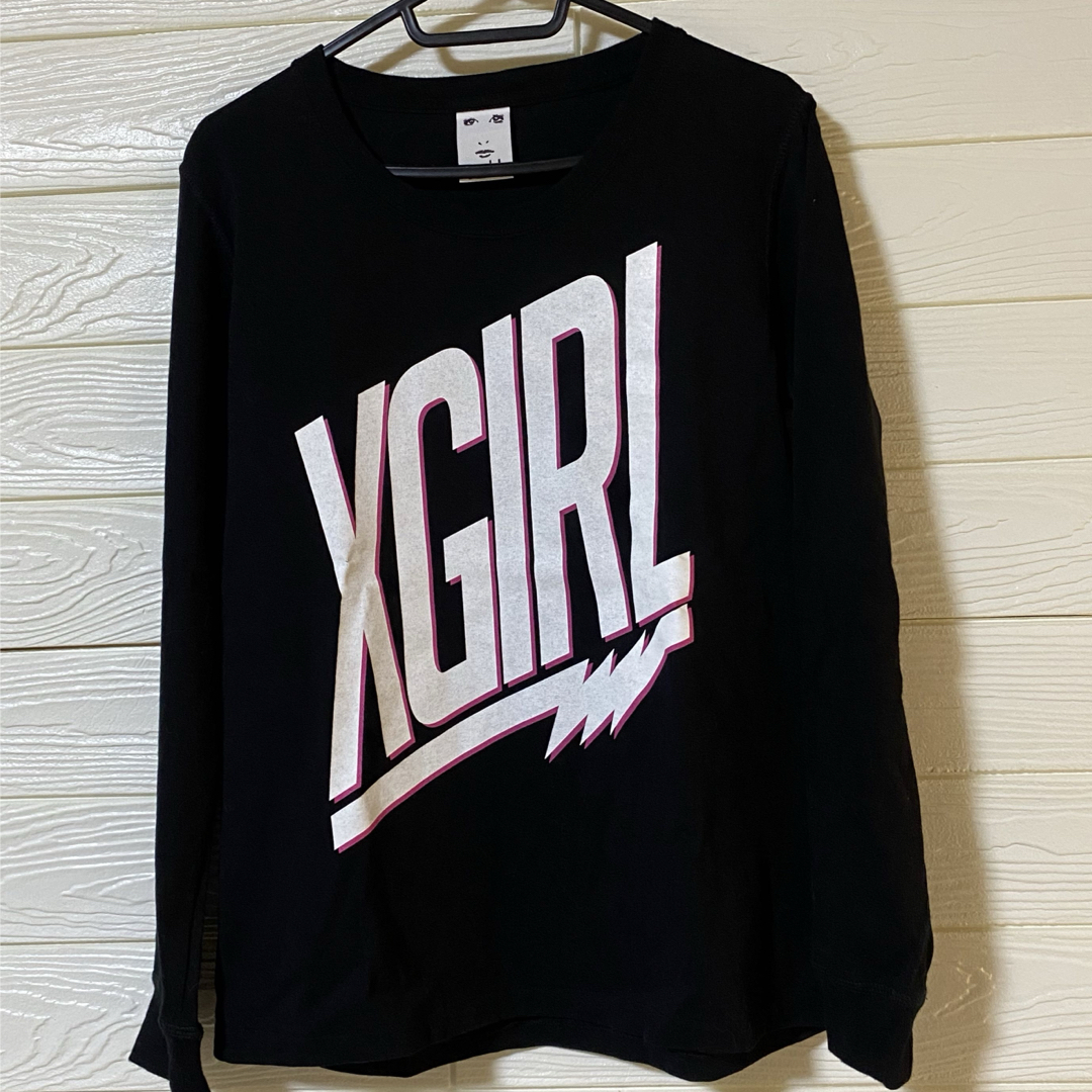 X-girl(エックスガール)のエックスガール　ブラック　ロンティー　X-girl レディースのトップス(Tシャツ(長袖/七分))の商品写真