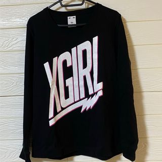 エックスガール(X-girl)のエックスガール　ブラック　ロンティー　X-girl(Tシャツ(長袖/七分))