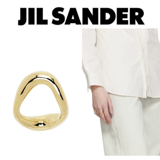 Jil Sander - 新品 JIL SANDER ゴールド スカルプチュラル リング ジル