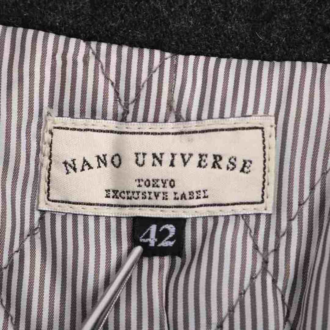 nano・universe(ナノユニバース)のナノユニバース ピーコート ジャケット ウール混 アウター メンズ Mサイズ グレー nano universe メンズのジャケット/アウター(ピーコート)の商品写真