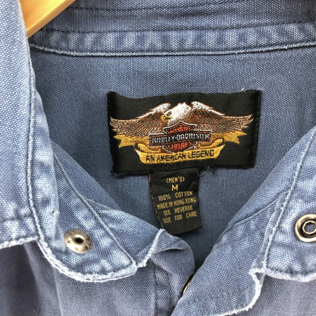 Harley Davidson(ハーレーダビッドソン)の古着 ハーレーダビッドソン Harley-Davidson 長袖 コットンシャツ メンズM /eaa397675 メンズのトップス(シャツ)の商品写真