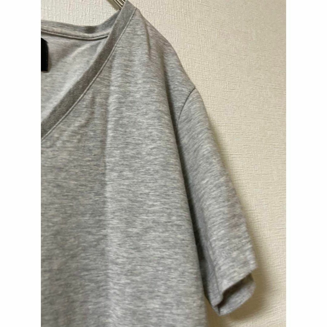 wjk(ダブルジェーケー)のWJK 1 mile Vネック　Tシャツ　グレー メンズのトップス(Tシャツ/カットソー(半袖/袖なし))の商品写真